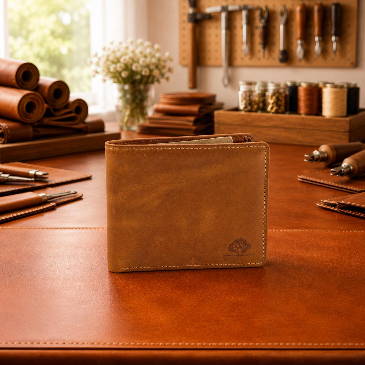 Tornado Herren-Scheintasche 2.tlg. RFID peanut brown