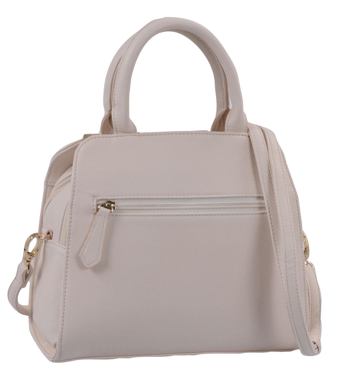 schicke beige Daniele Donati Damentasche mit 2 Henkeln