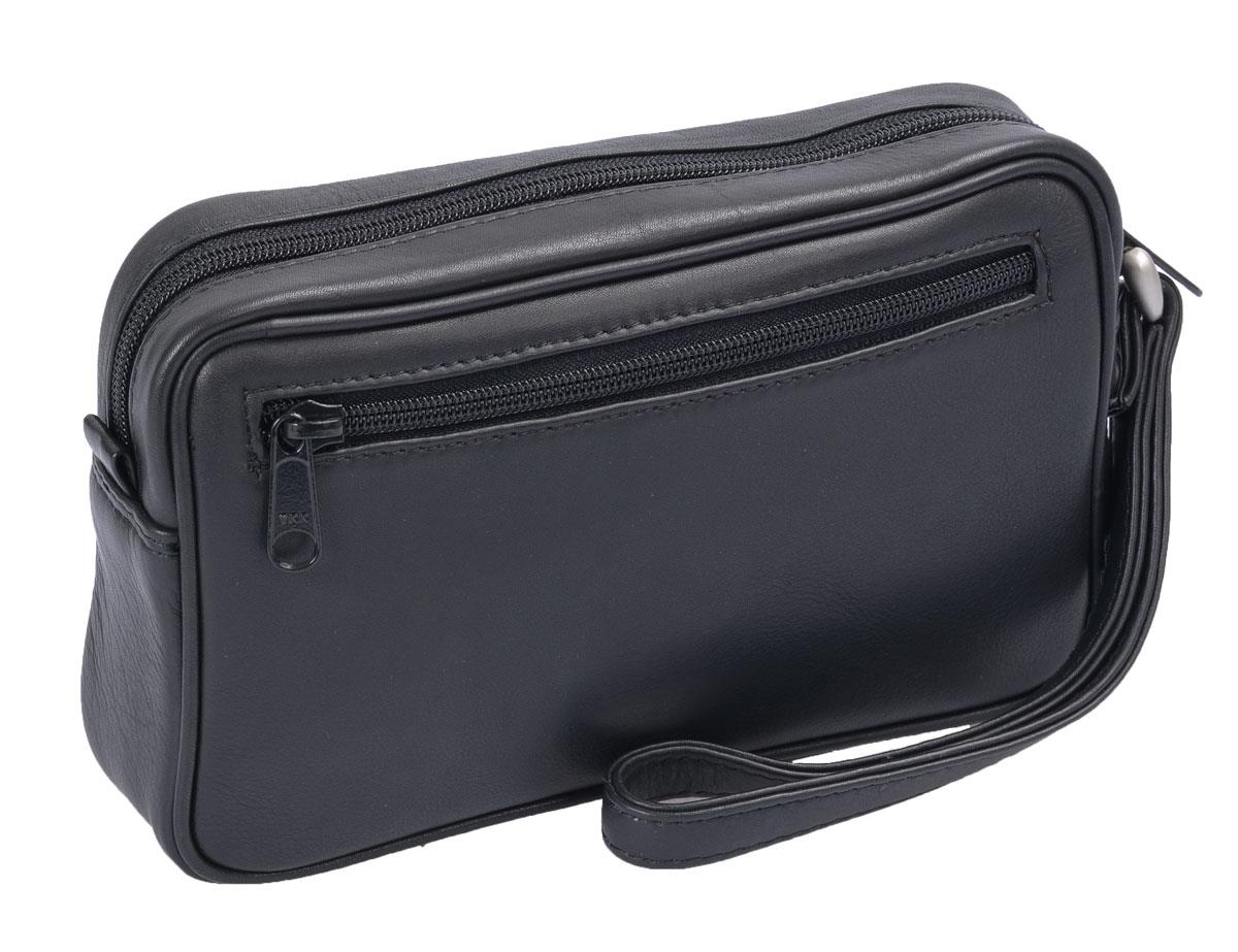 schwarze Herrengelenktasche Leder, 1 Hauptfach Herrentasche