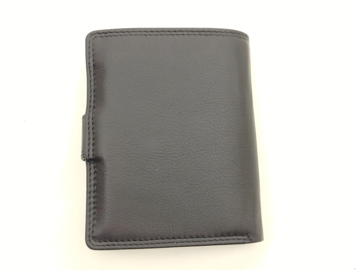 Herrenbörse Herren Geldbörse Leder Brieftasche Kombibörse  CM, mit Lasche schwarz
