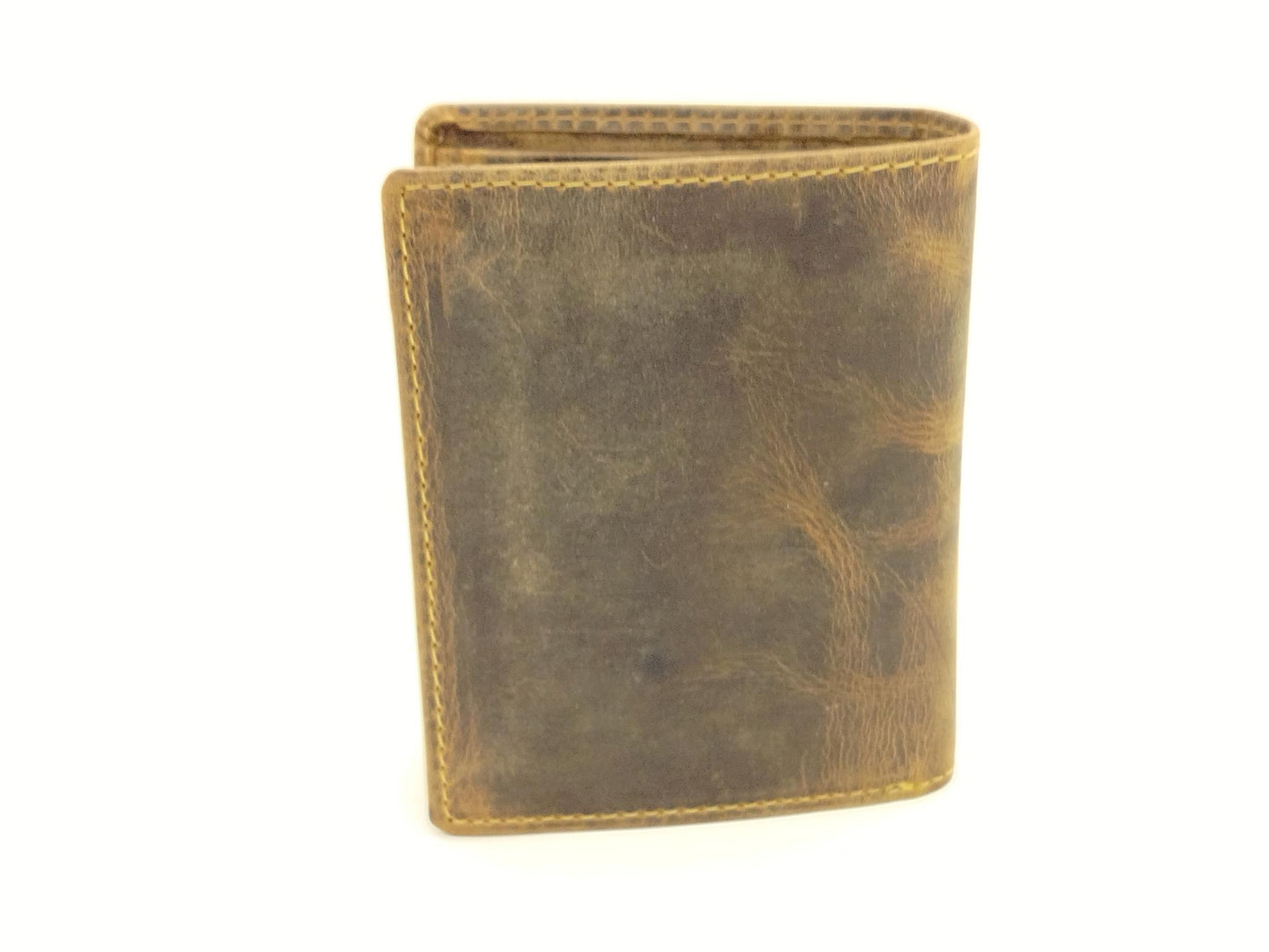 Vintage Leder Geldbörse braun Hirschmotiv Prägung Brieftasche Hirsch