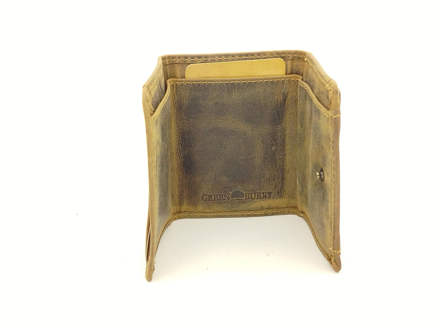 Vintage original Minibörse Leder mit elastischem Kartenfach
