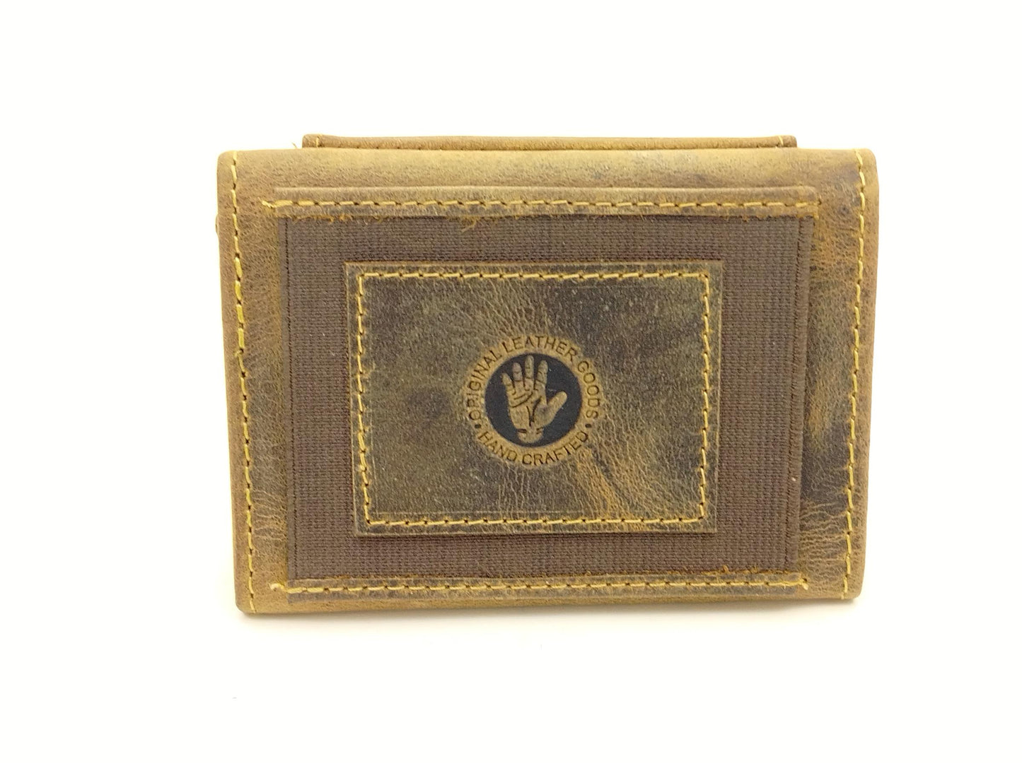 Vintage original Minibörse Leder mit elastischem Kartenfach