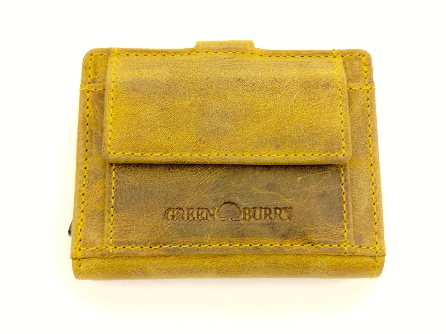 Vintage original RFID card slider coin tan