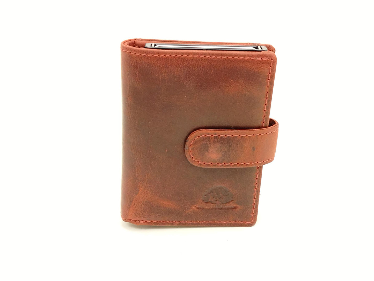 Vintage original RFID card slider coin rusty red