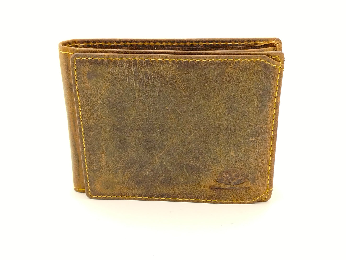 Herren Geldbörse Leder Vintage – klassische Scheintasche mit 2 Scheinfächern, Kartenfächern & Münzfach