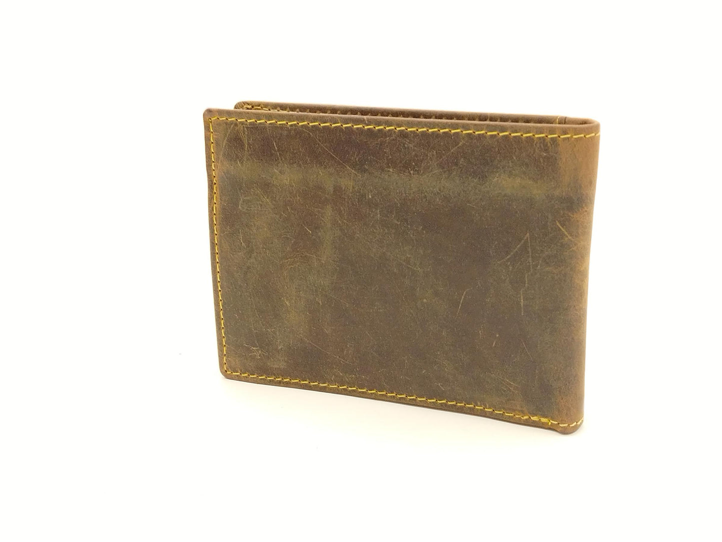 Herren Geldbörse Leder Vintage – klassische Scheintasche mit 2 Scheinfächern, Kartenfächern & Münzfach