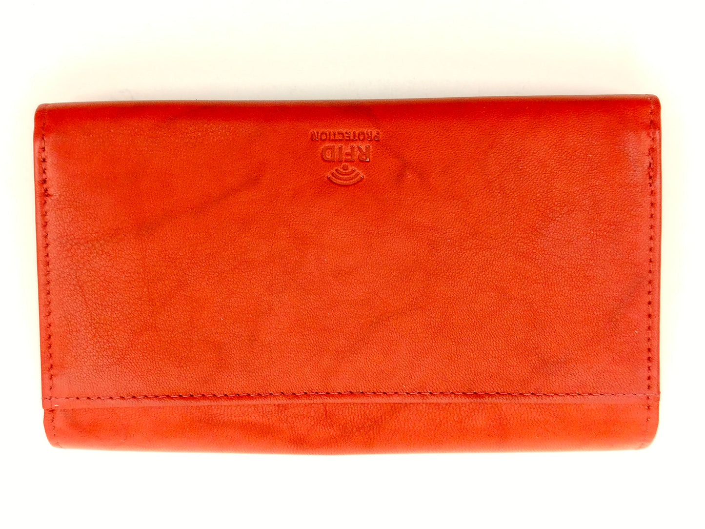 Leder Geldbörse Damen rot RFID – Bügelbörse im Querformat mit Reißverschlussfach – sichere Damenbörse aus Leder Greenburry