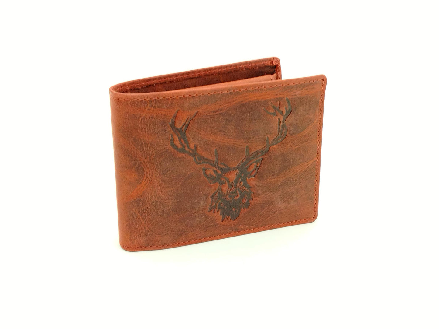 Leder Geldbörse Herren Vintage braun – 2-teilige Scheintasche mit Kartenfächern – handgefertigte Herrenbörse Royal Stag