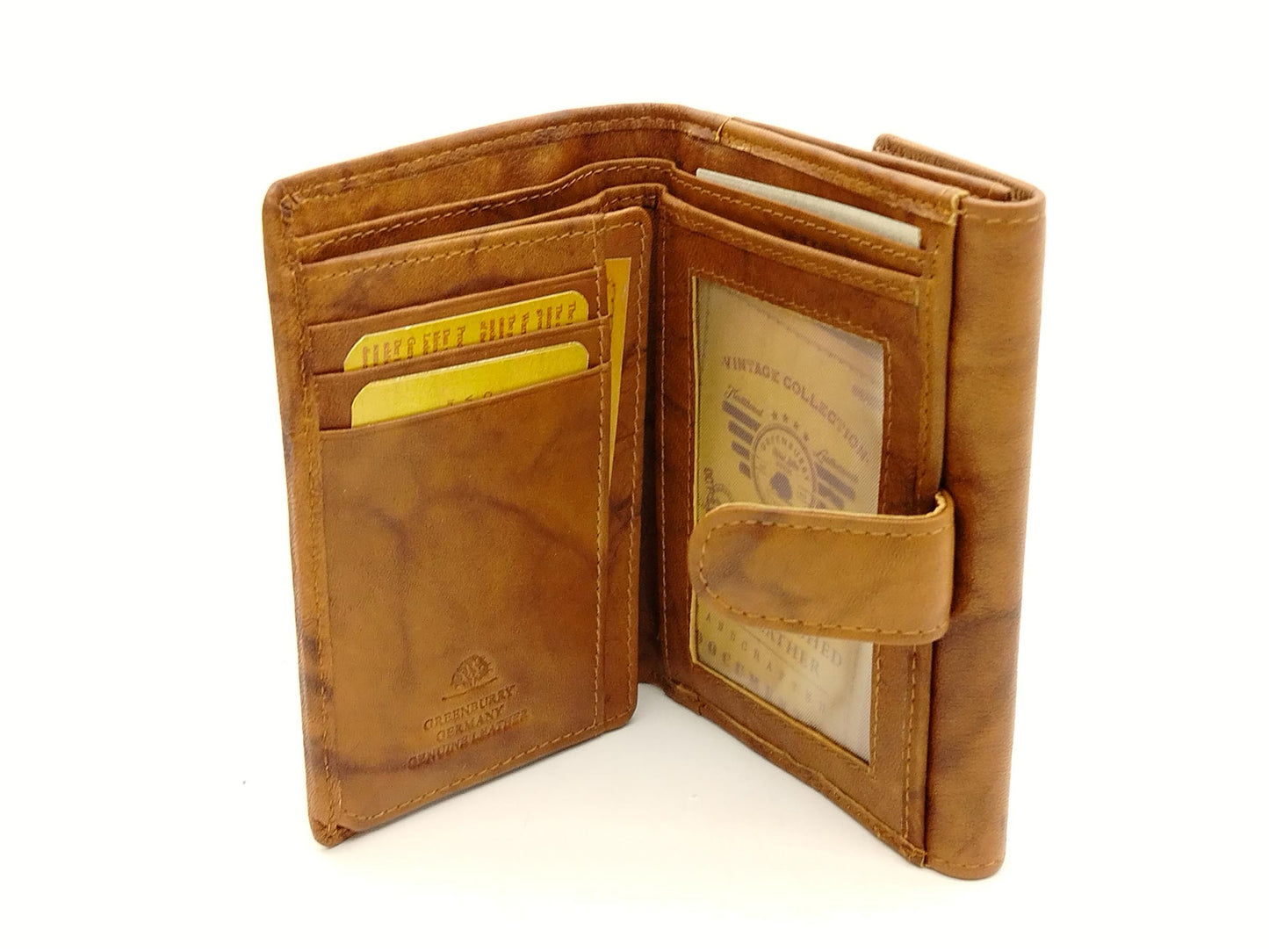 Greenburry Basic Riegel-Damenkombi RFID cognac