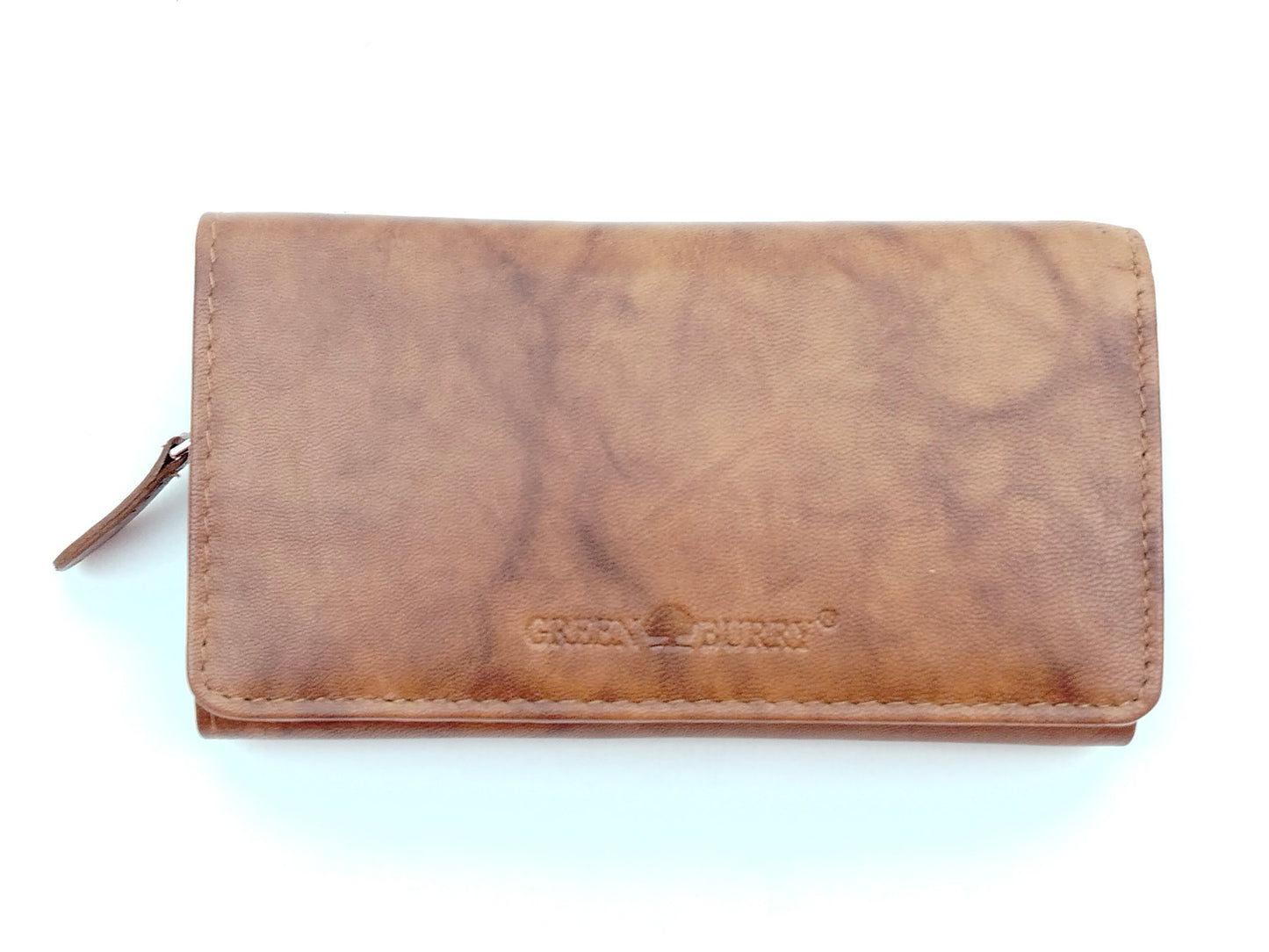 Greenburry Basic Reißverschluss-Damenkombi RFID cognac