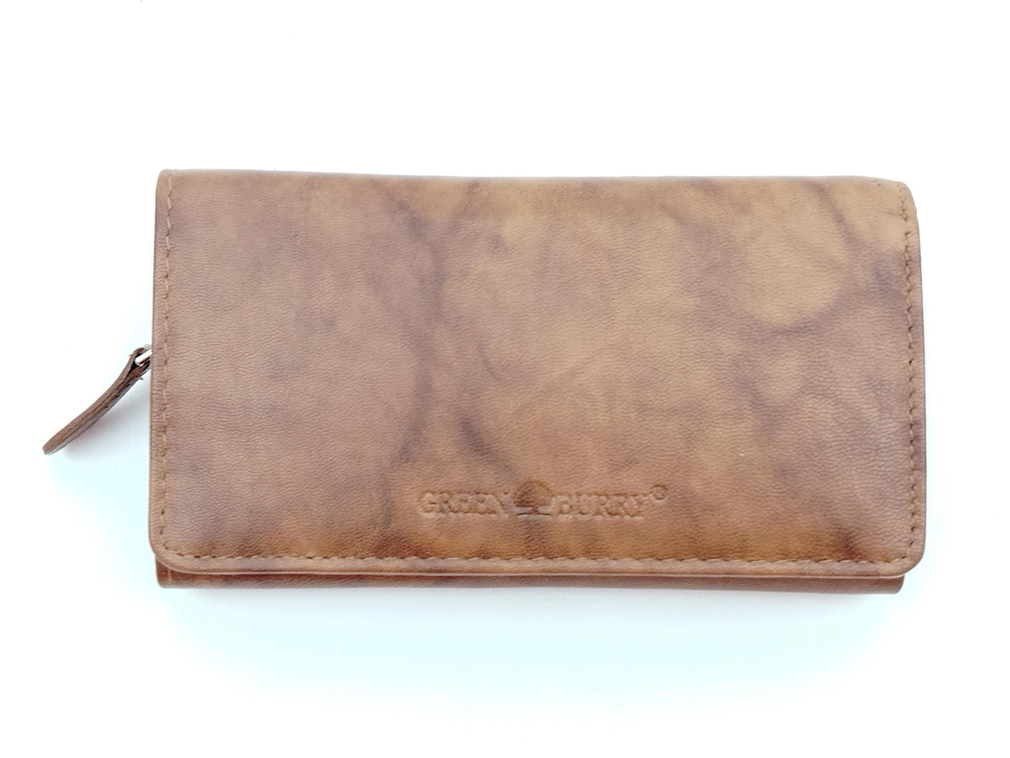 Greenburry Basic Reißverschluss-Damenkombi RFID cognac