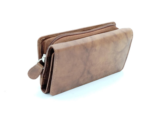 Greenburry Basic Reißverschluss-Damenkombi RFID cognac
