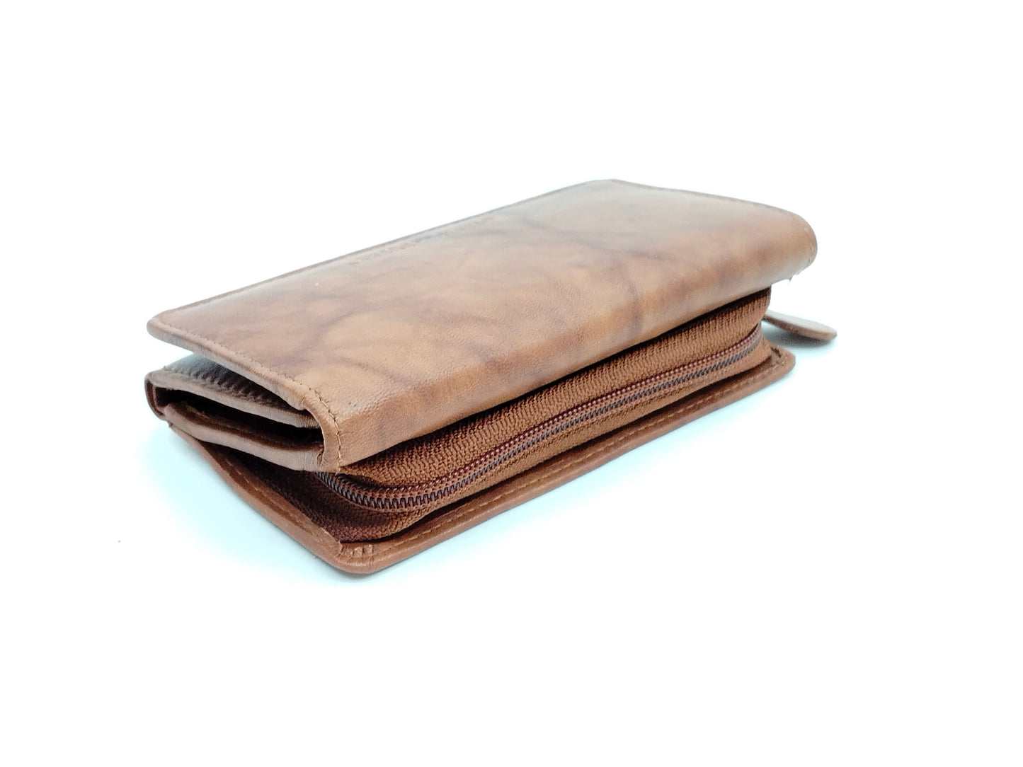 Greenburry Basic Reißverschluss-Damenkombi RFID cognac