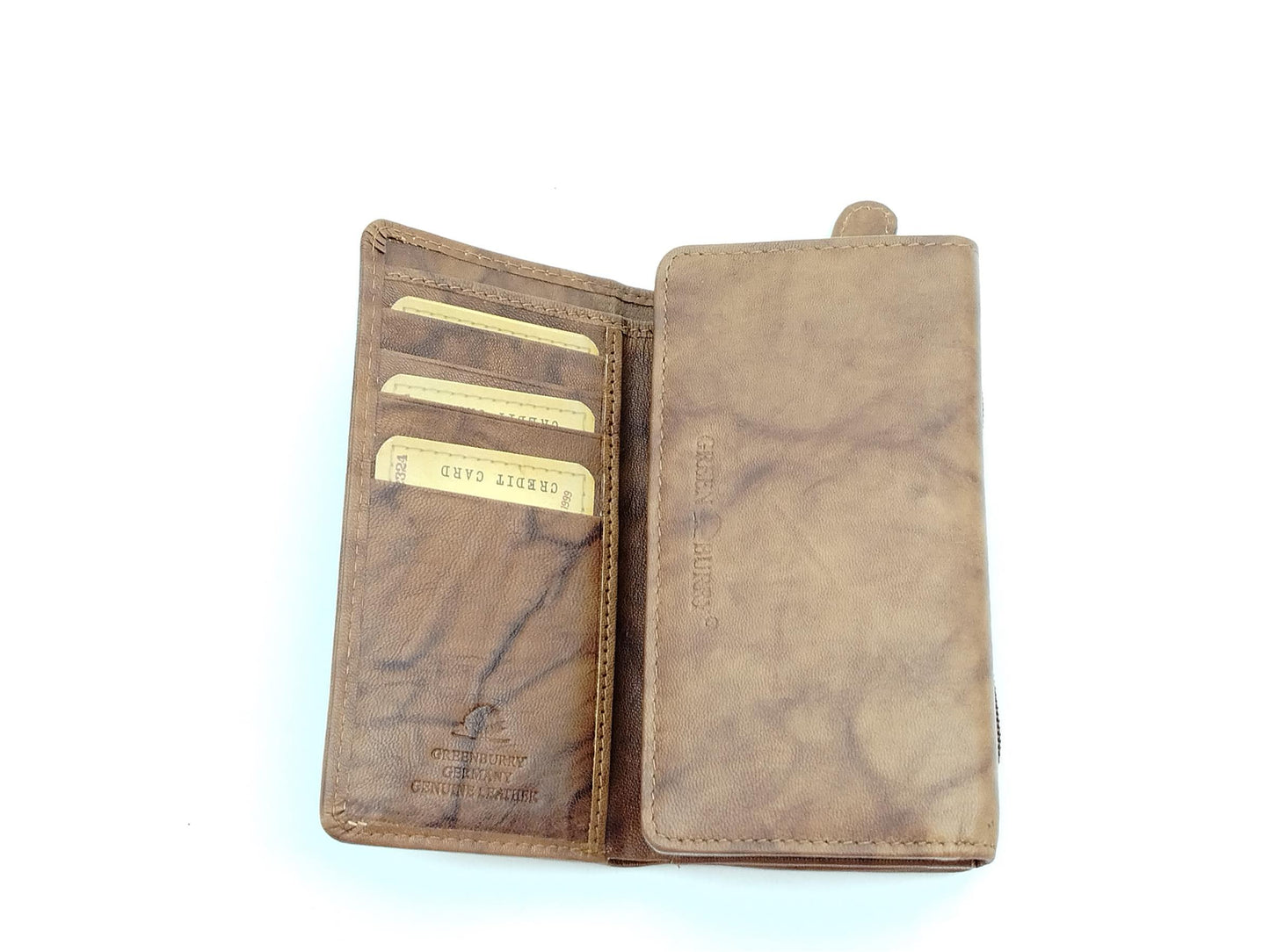 Greenburry Basic Reißverschluss-Damenkombi RFID cognac