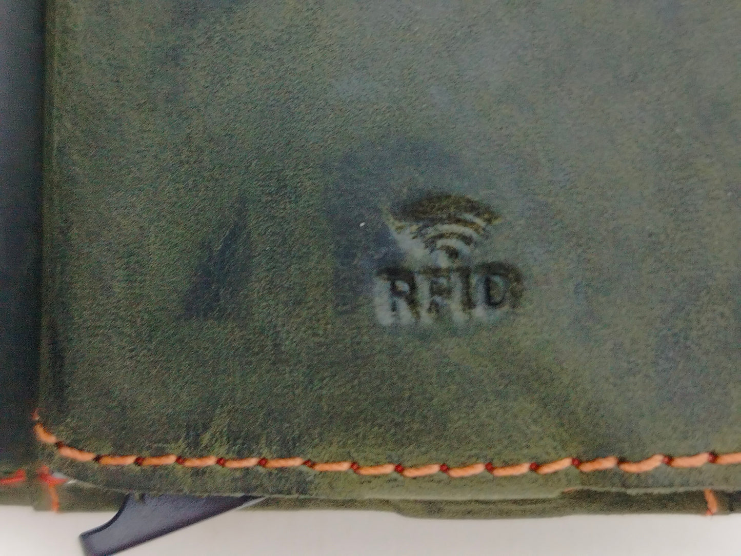 Vintage original RFID card slider coin green/orange