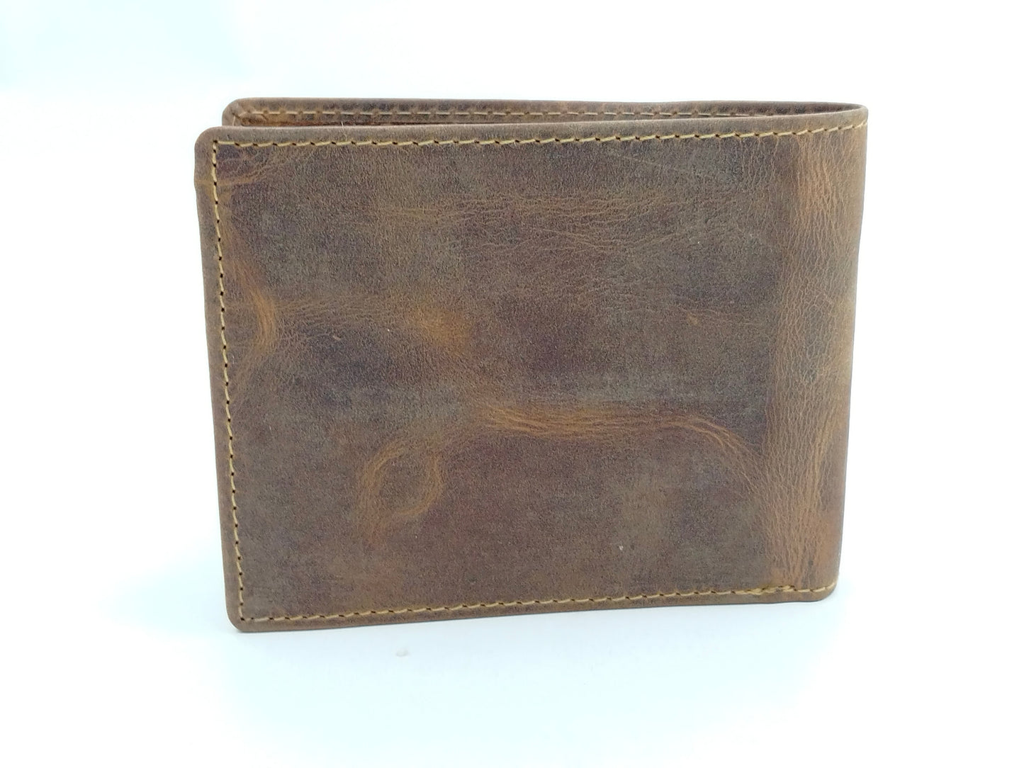 Vintage Leder Geldbörse Karpfenprägung 7 Kartenfächer