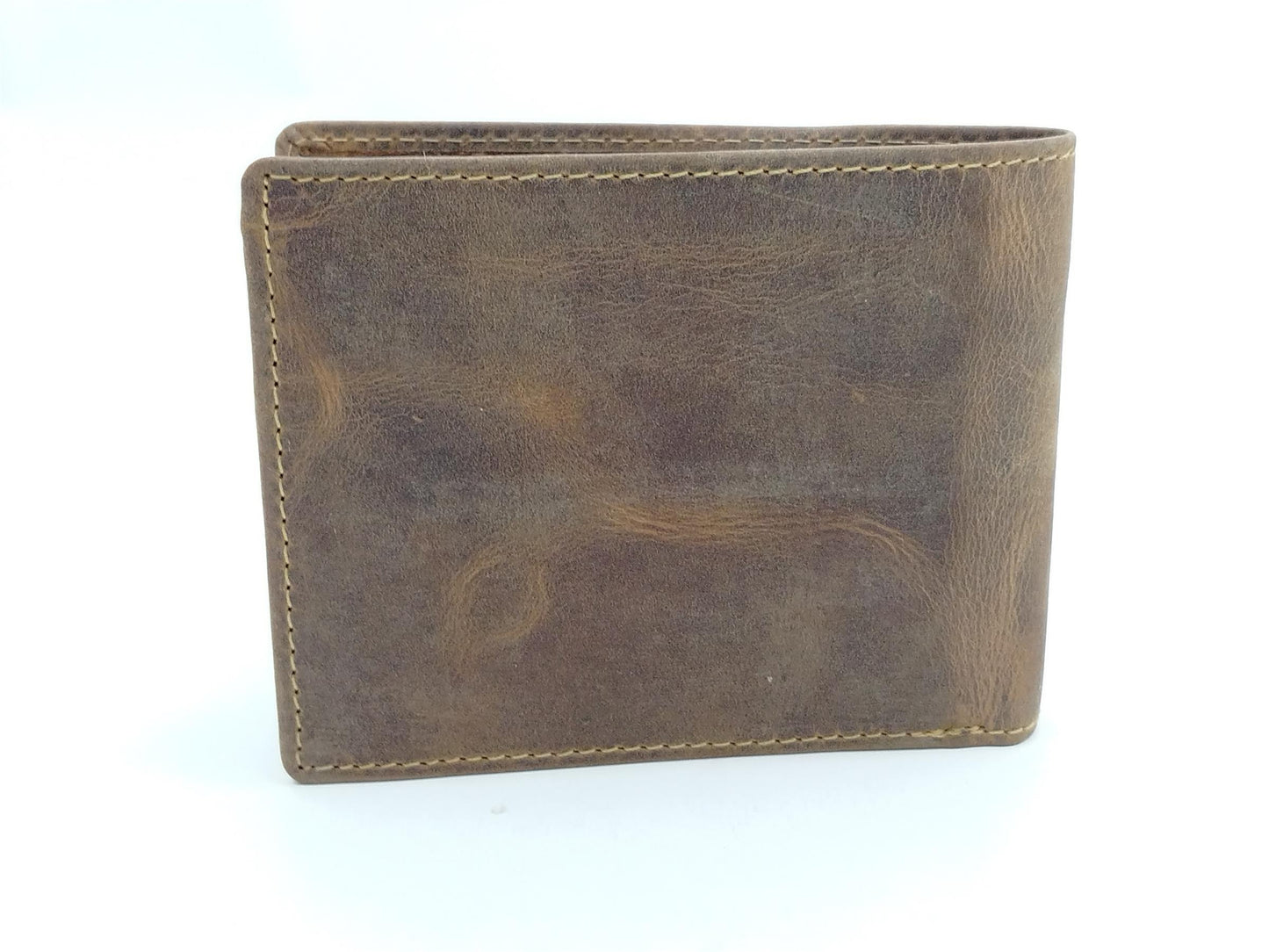 Vintage Leder Geldbörse Karpfenprägung 7 Kartenfächer
