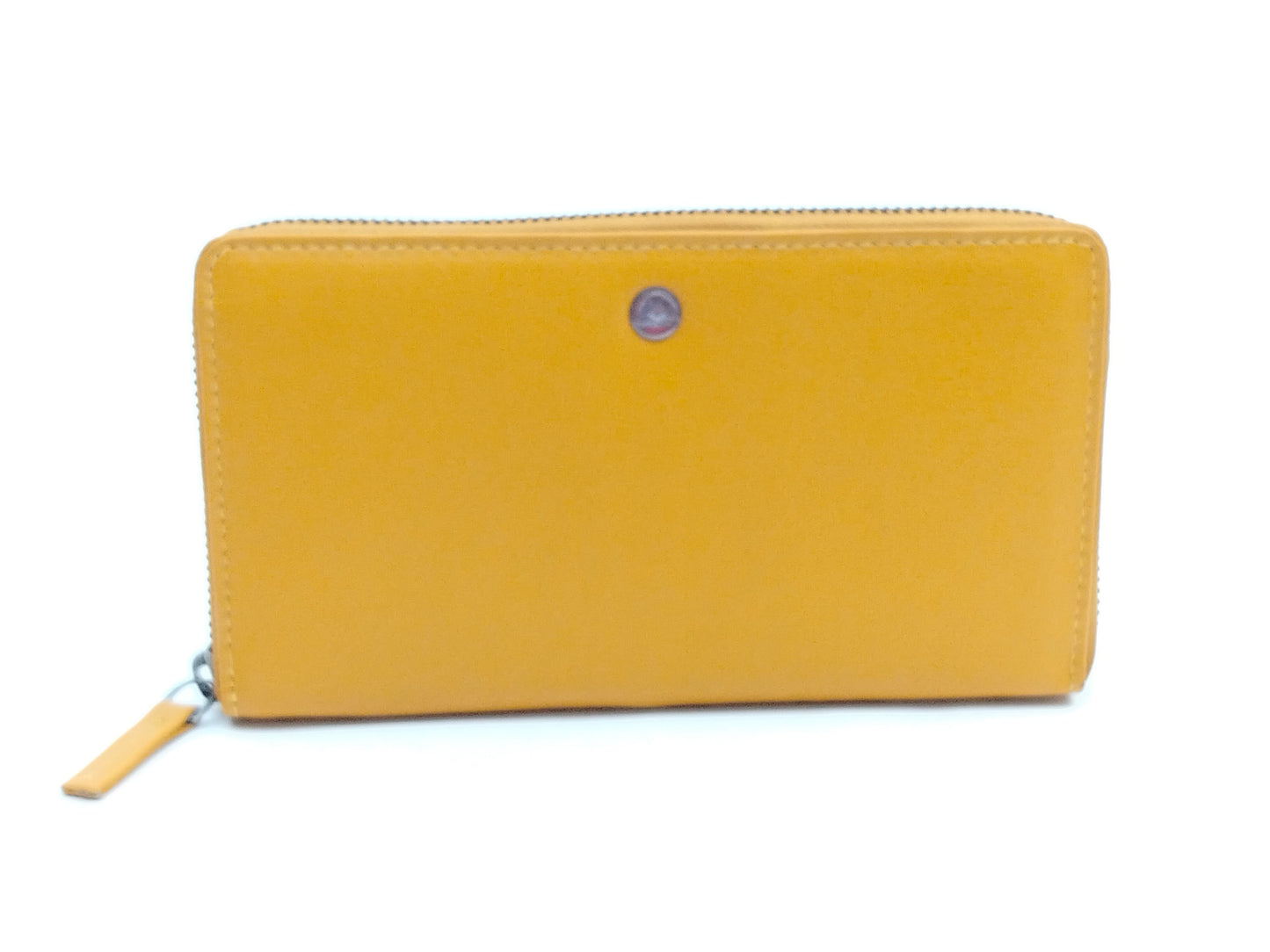 Damen Langbörse Leder gelb – große Geldbörse mit Reißverschluss, 12 Kartenfächern & Sichtfach