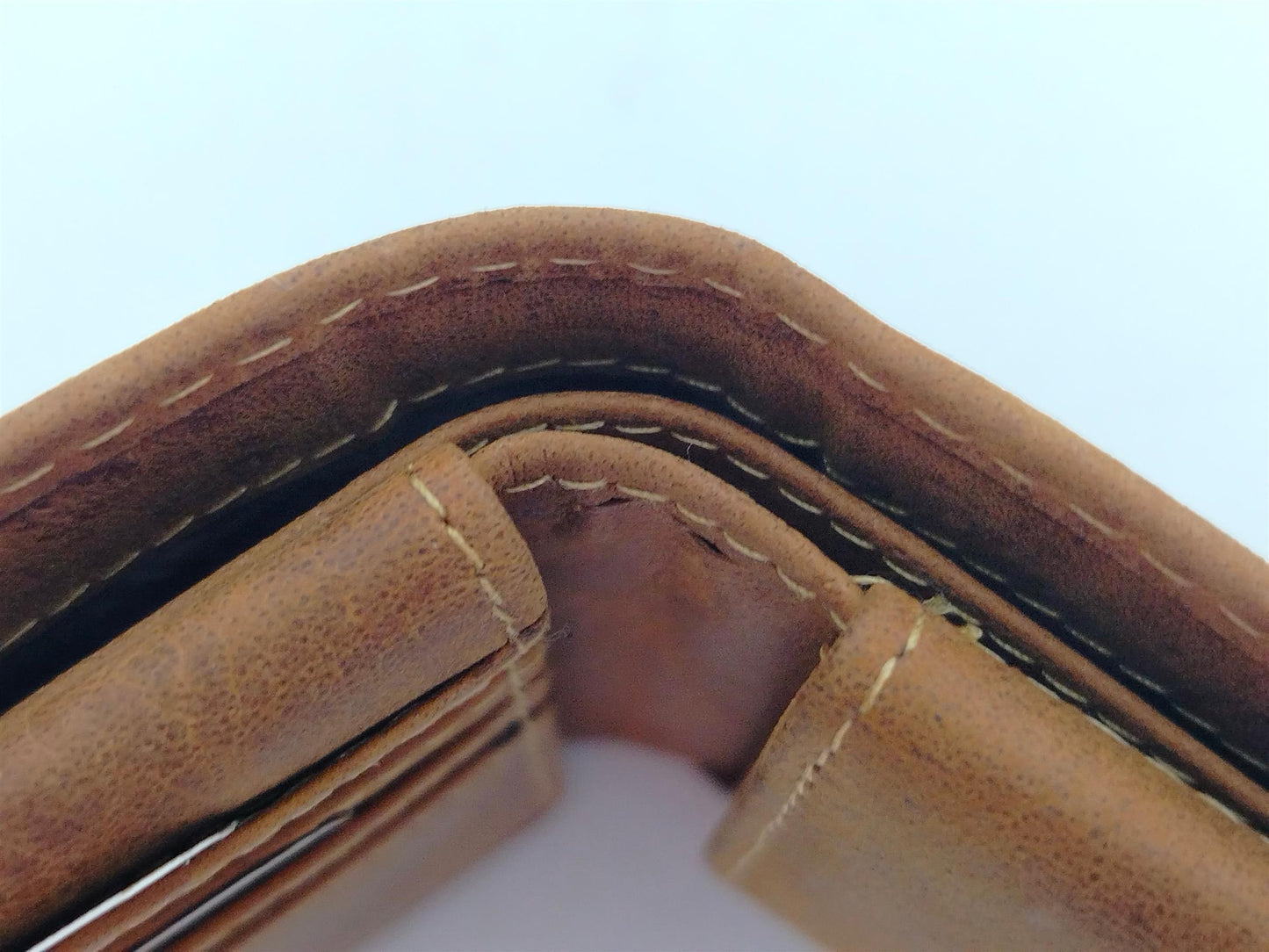 Steinbock Sternzeichengeldbörse Vintage Antikleder braun Steinbockbörse