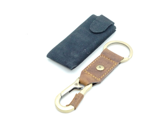 Vintage Schlüsselkarabiner Leder Schlüsselanhänger Haken