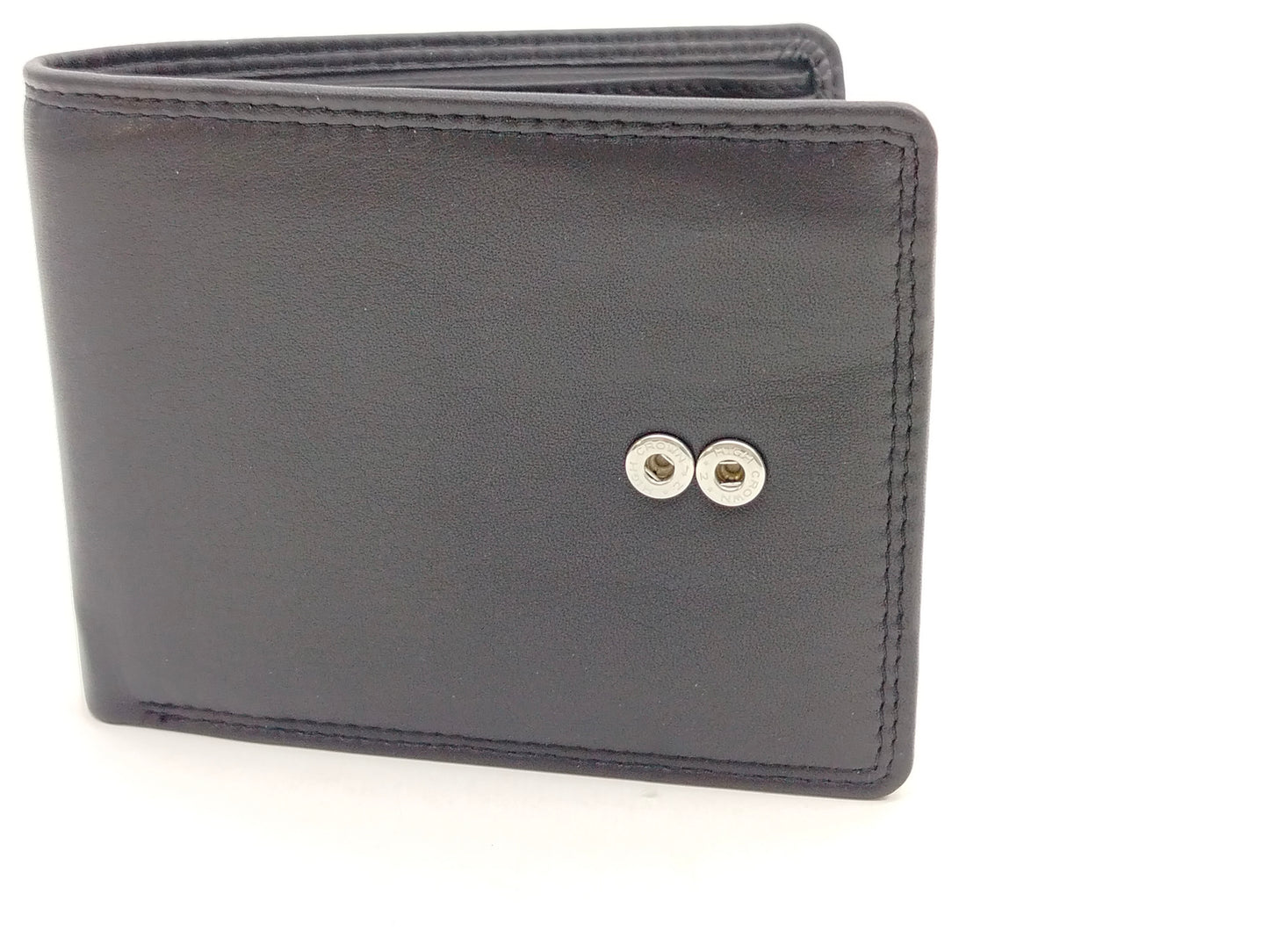 Schwarze Leder Brieftasche mit RFID Ausleseschutz und Münzfach