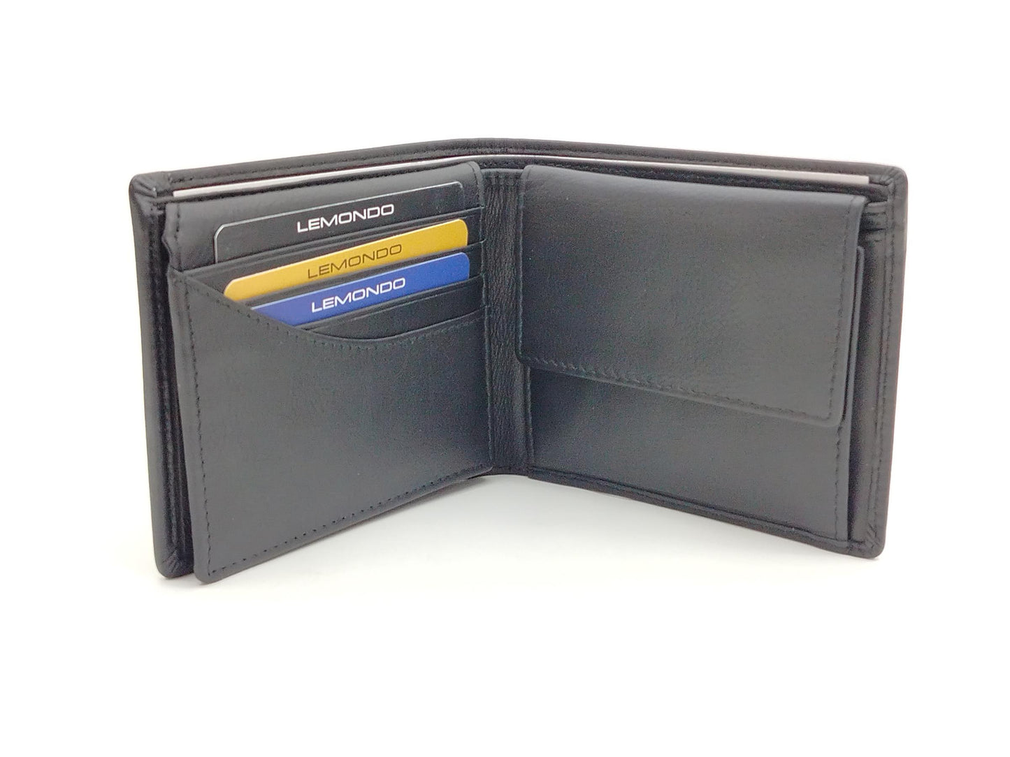 Lemondo Herrenbörse Leder schwarz mit RFID Schutz