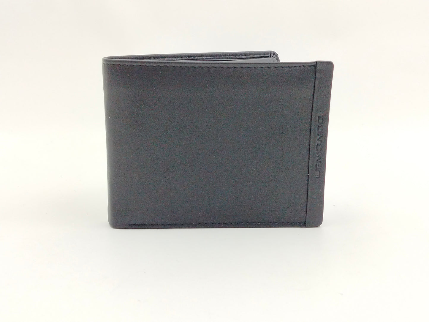 Schwarze Leder Brieftasche Herren mit Ausweissichtfenster und Münzfach
