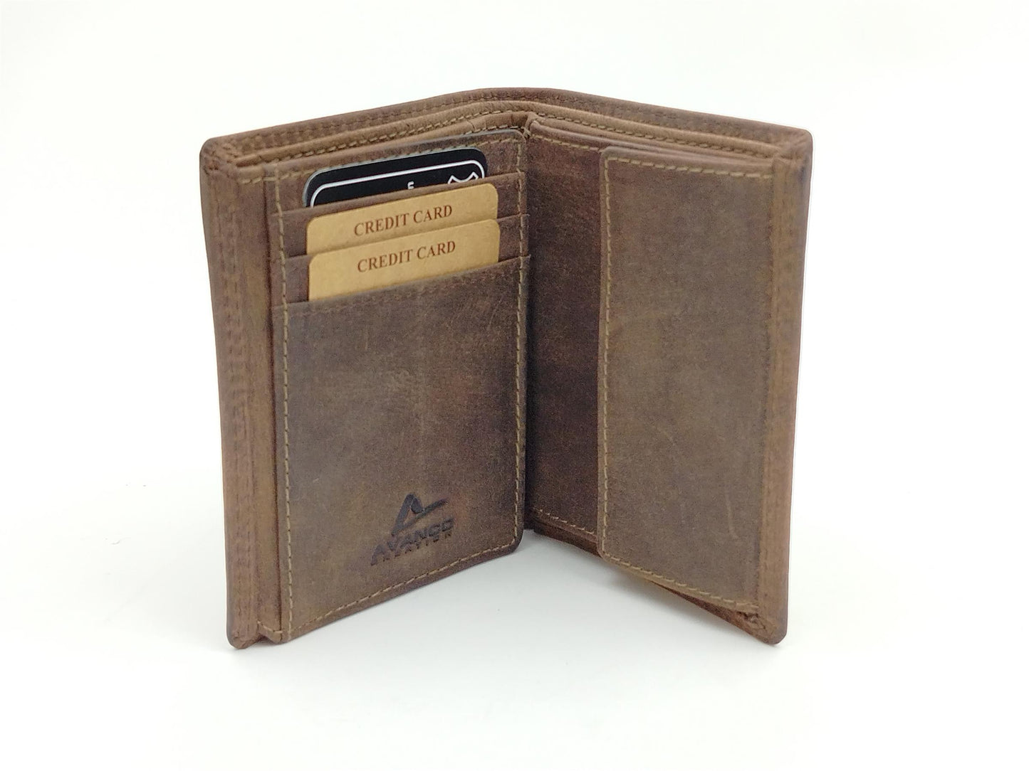 Klassische Herrenbörse Leder braun – rustikales Design mit Kartenfächern