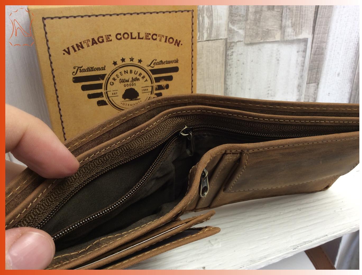 Leder Greenburry Vintage Dragon Scheintasche brown