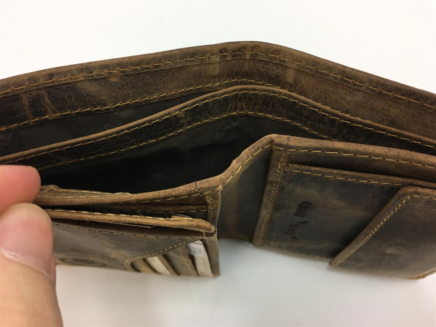 Fettlederbrieftasche Lederbrieftasche Vintage braun bags for living