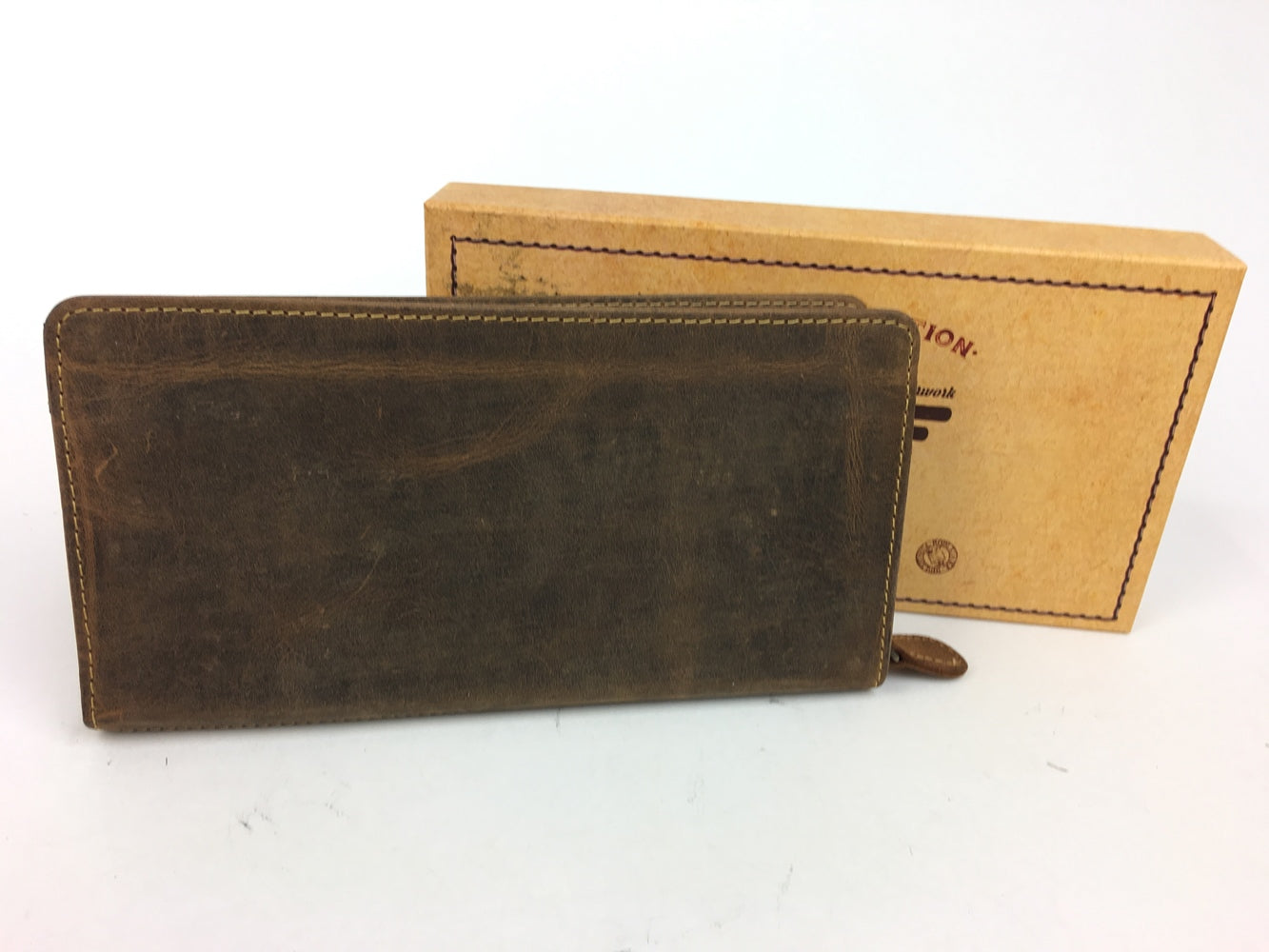 Geldbörse Frauen Vintage Reißverschlussbörse braun