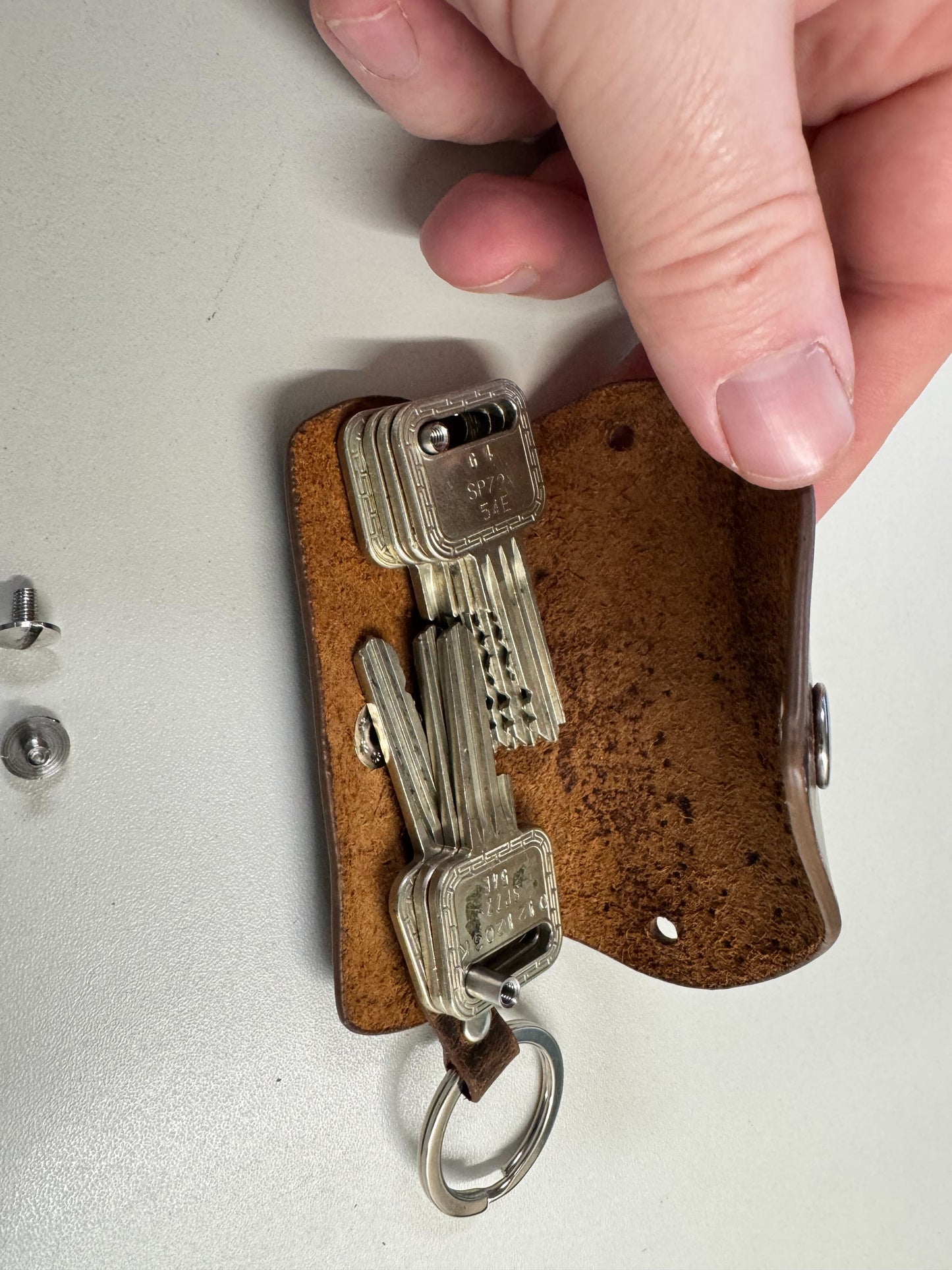 Vintage Leder Schlüsselanhänger – für einzelne Schlüssel