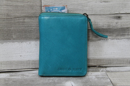 Greenburry Reißverschluss-Börse turquoise