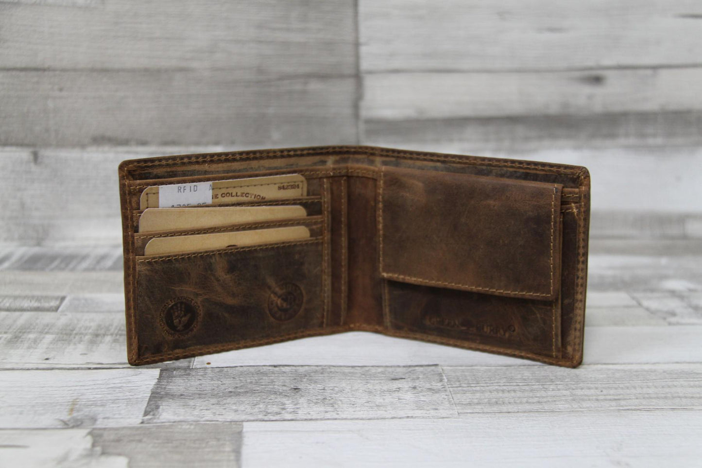 Greenburry Vintage RFID Scheintasche flach brown