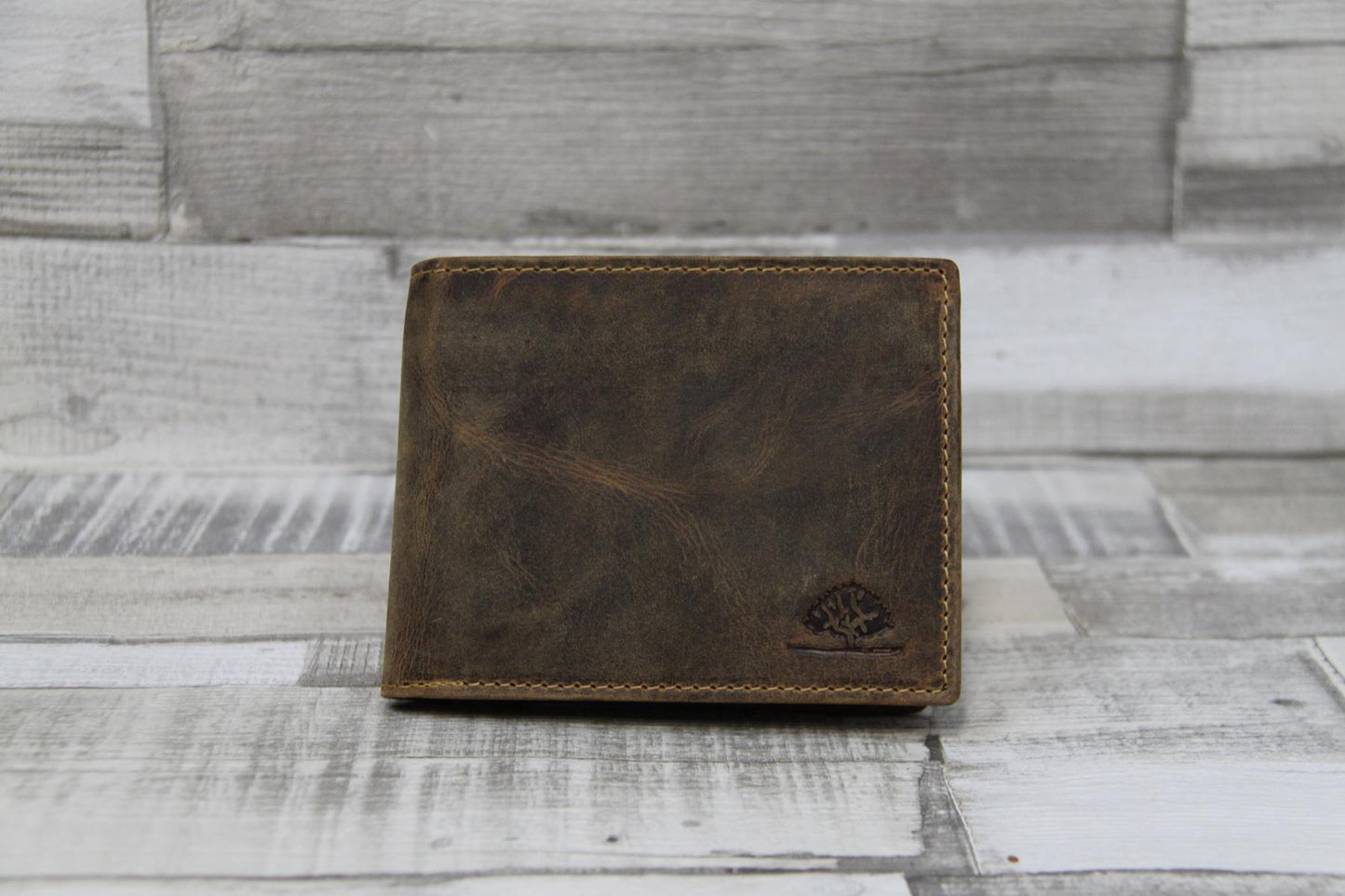 Vintage RFID Scheintasche 2tlg. brown Leder