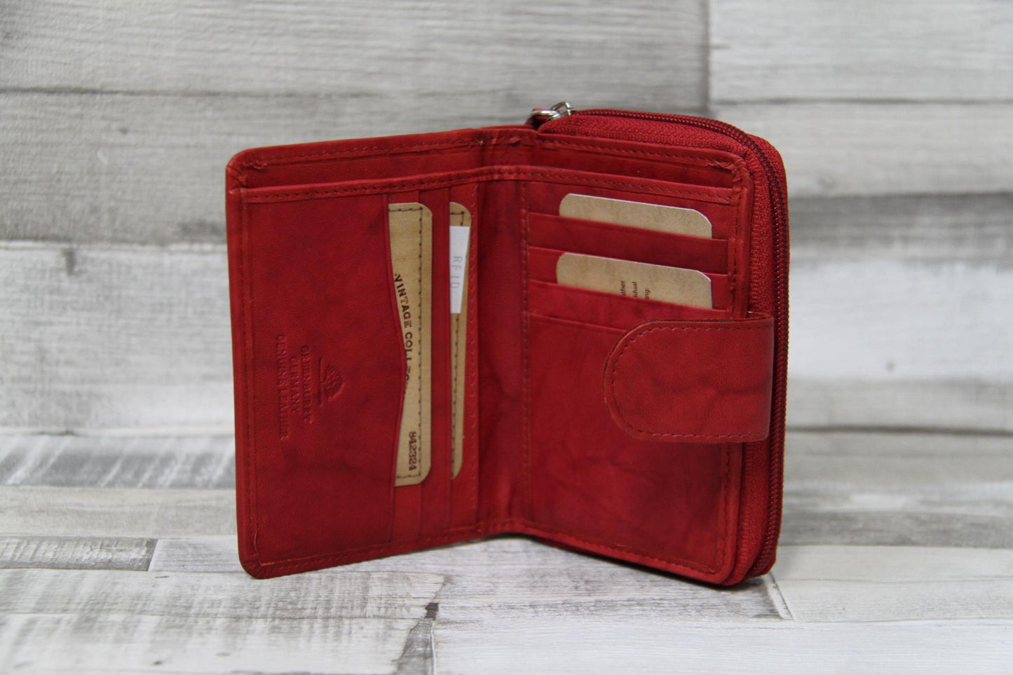 Greenburry Basic Reißverschluss-Damenkombi RFID red