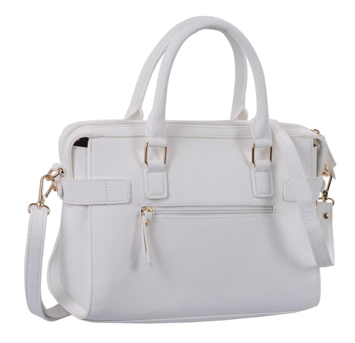 Damentasche kurze und langer Henkel, weiß