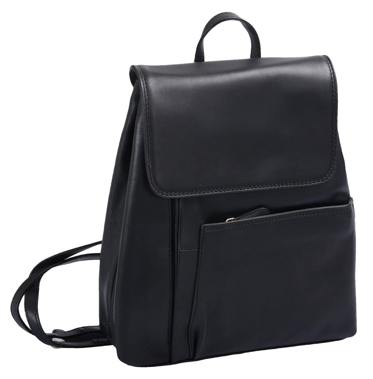 Lederrucksack mit vielen Fächern