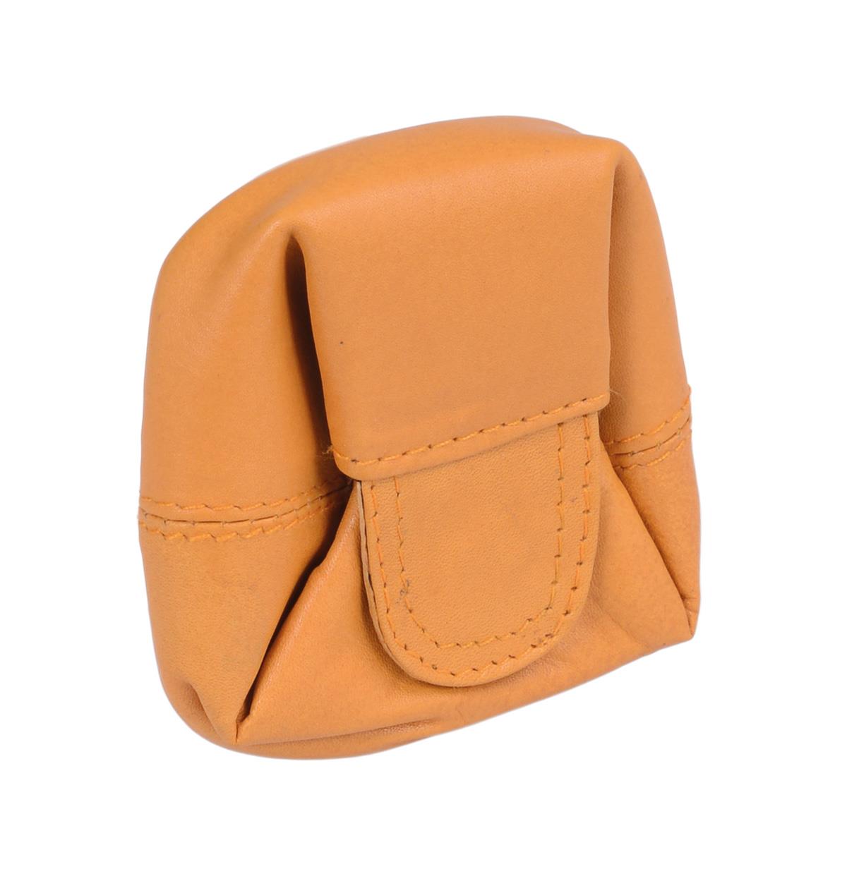 Kleingeldsäckchen, Geldbeutel, Leder, hellbraun
