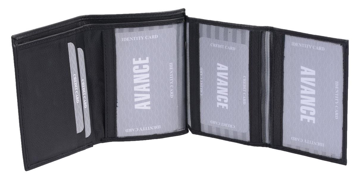 Ausweishülle Mappe für Fahrzeugpapiere, Leder, schwarz