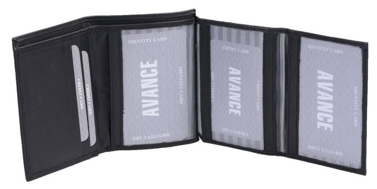 Ausweishülle Mappe für Fahrzeugpapiere, Leder, schwarz