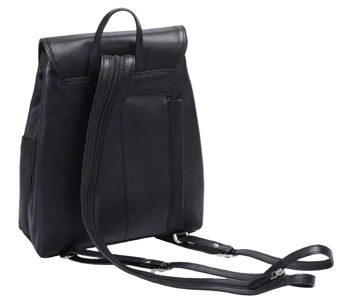 Lederrucksack mit vielen Fächern