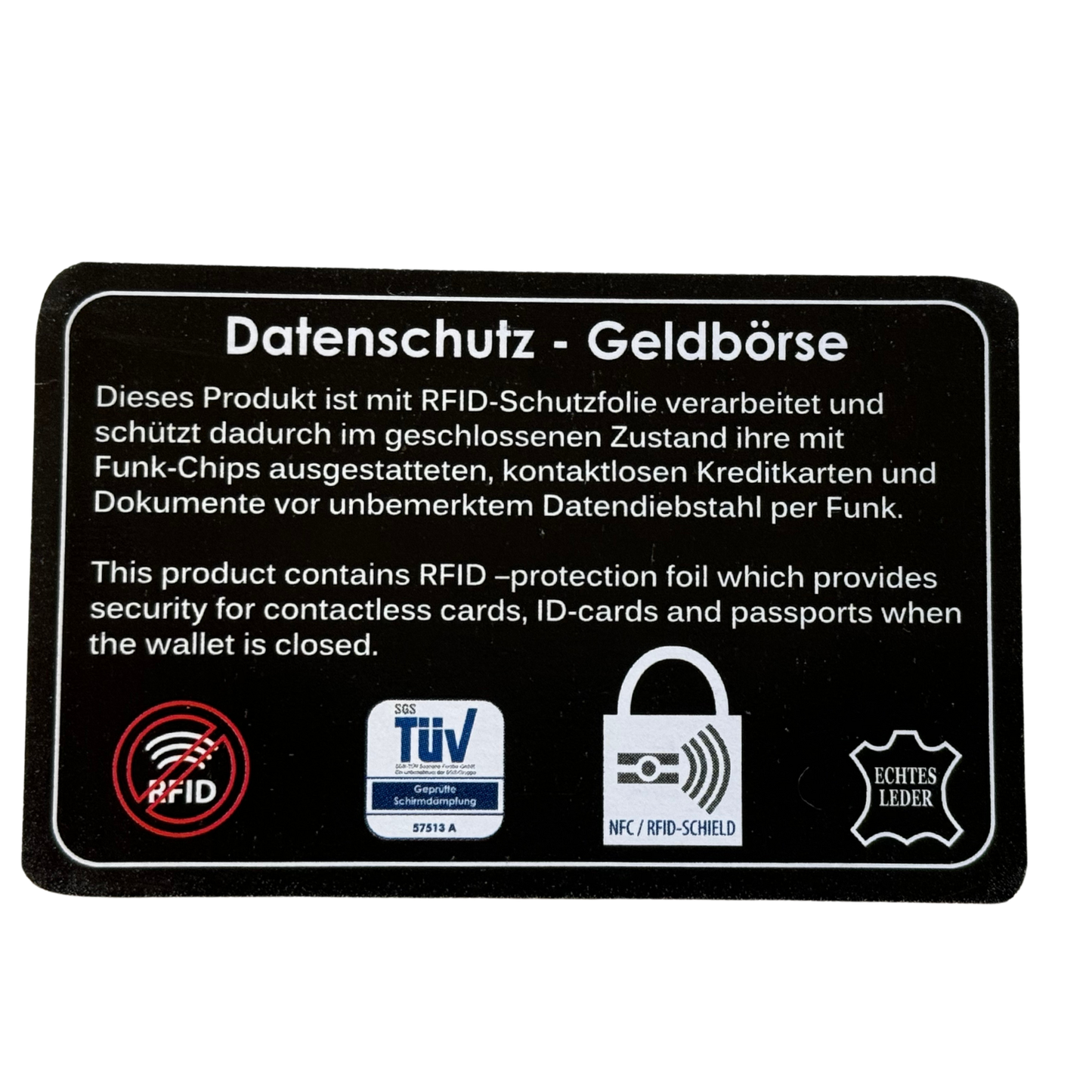 Herrenbörse aus blauem Echtleder mit Foto-Sichtfenstern