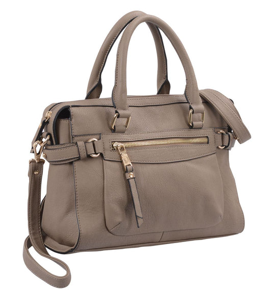 Damentasche kurze und langer Henkel, taupe