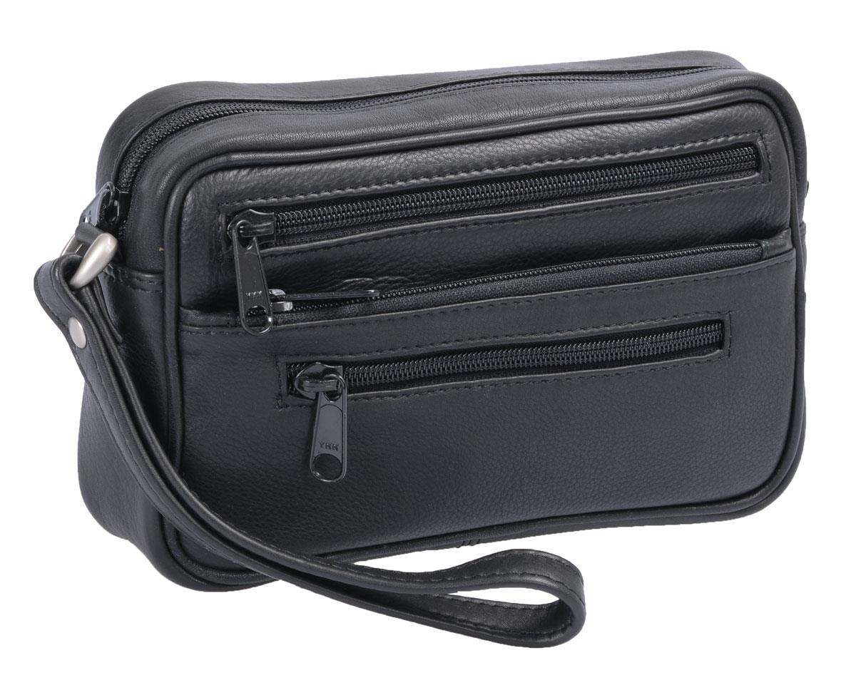 schwarze Herrengelenktasche Leder, 1 Hauptfach Herrentasche