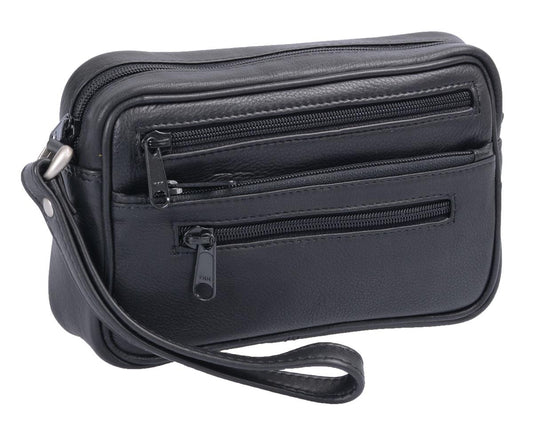 schwarze Herrengelenktasche Leder, 1 Hauptfach Herrentasche