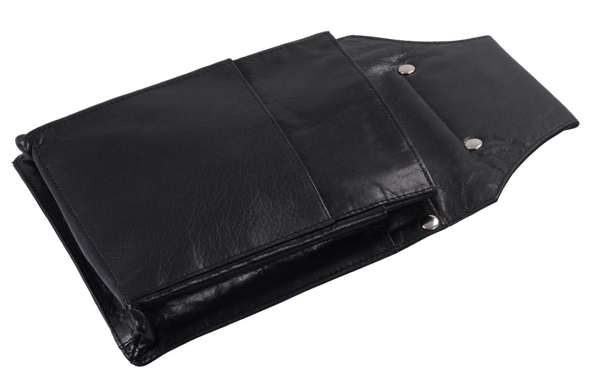 Leder Kellnertasche schwarz – kompaktes Holster 22 x 16 cm