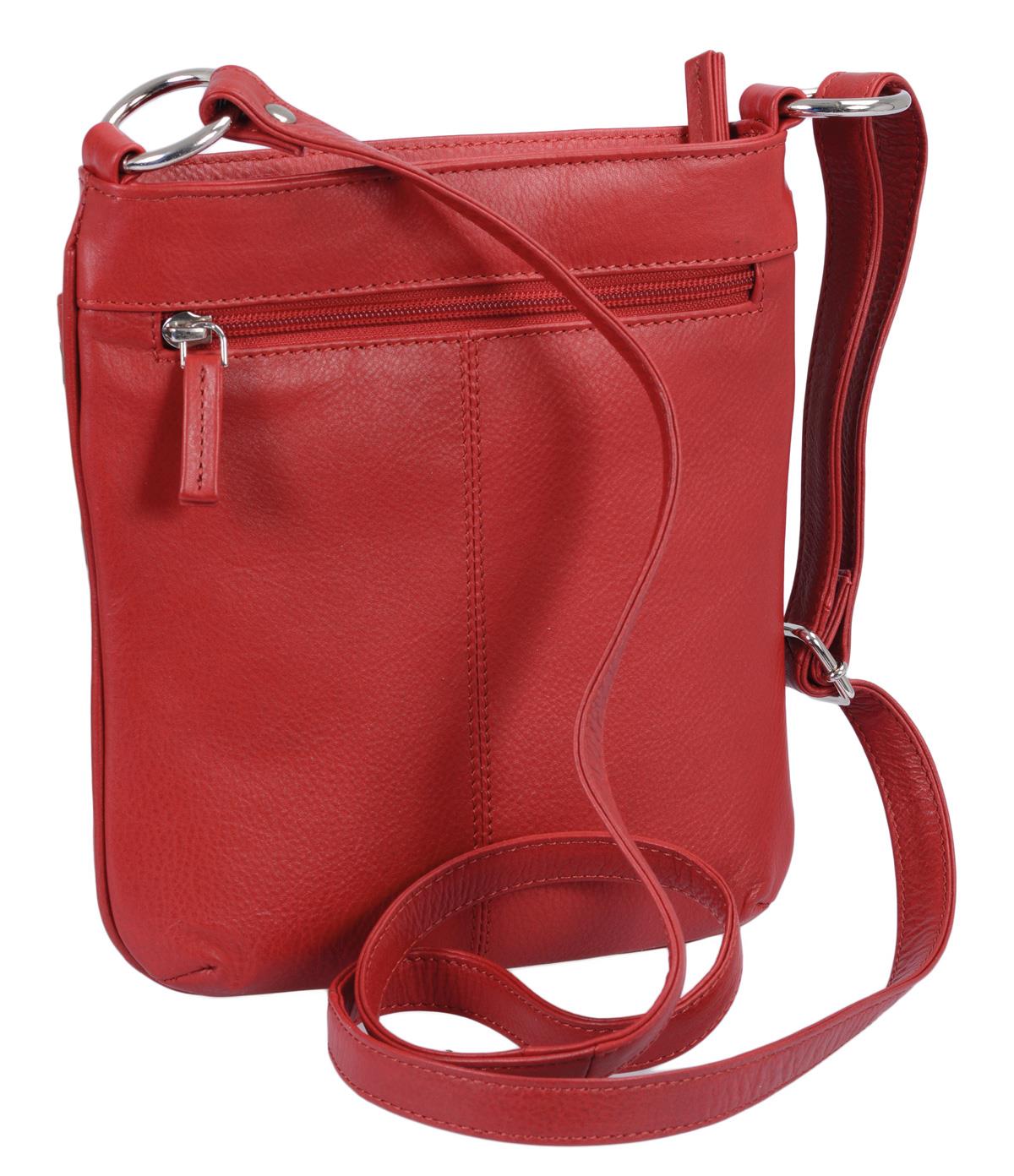 rote Ledertasche hochformat, langer Henkel
